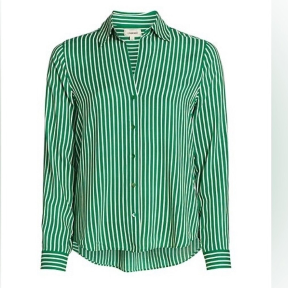 L'AGENCE Buy Holly Blouse in Amazon Green